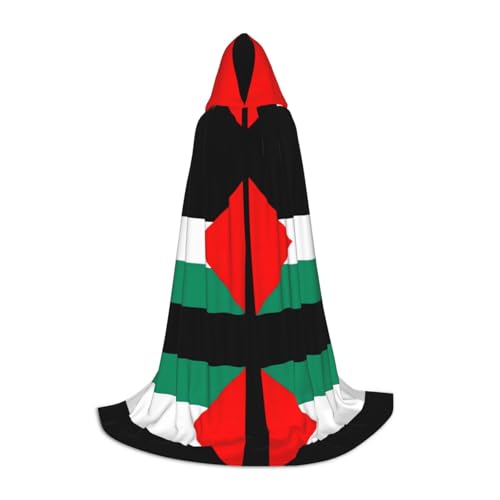 OXKGHHO Langer Umhang mit Palästina-Flagge, mit Kapuze, Vampir- und Halloween-Kostüme, perfekt für Rollenspiele und Partys OXKGHHO Langer Umhang mit Palästina-Flagge, mit Kapuze, Vampir- und Halloween-Kostüme, perfekt für Rollenspiele und Partys von OXKGHHO