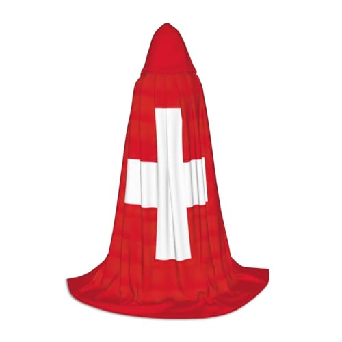 OXKGHHO Langer Umhang mit Schweizer Flagge, mit Kapuze, Vampir- und Halloween-Kostüme, perfekt für Rollenspiele und Partys OXKGHHO Langer Umhang mit Schweizer Flagge, mit Kapuze, Vampir- und Halloween-Kostüme, perfekt für Rollenspiele und Partys von OXKGHHO
