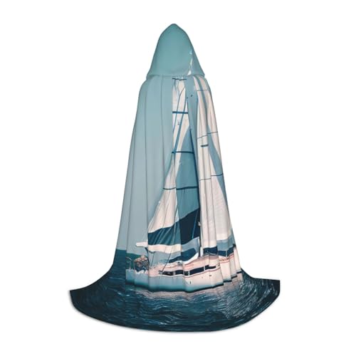 OXKGHHO Langer Umhang mit Segelboot, Schiff, Landschaftsdruck, mit Kapuze, Vampir- und Halloween-Kostüme, perfekt für Rollenspiele und Partys OXKGHHO Langer Umhang mit Segelboot, Schiff, Landschaftsdruck, mit Kapuze, Vampir- und Halloween-Kostüme, perfekt für Rollenspiele und Partys von OXKGHHO