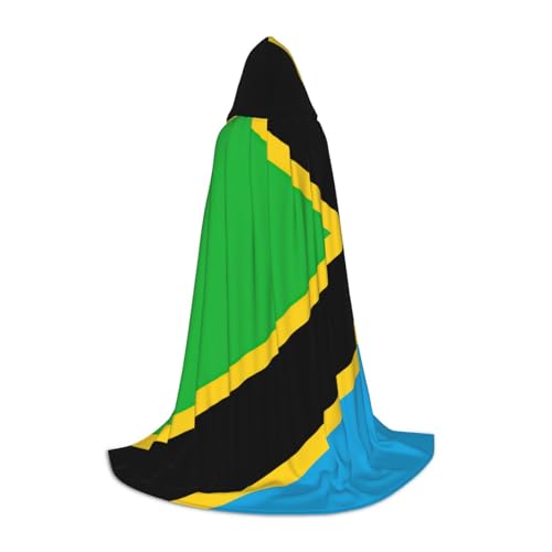 OXKGHHO Langer Umhang mit Tansania-Flagge, mit Kapuze, Vampir- und Halloween-Kostüme, perfekt für Rollenspiele und Partys OXKGHHO Langer Umhang mit Tansania-Flagge, mit Kapuze, Vampir- und Halloween-Kostüme, perfekt für Rollenspiele und Partys von OXKGHHO