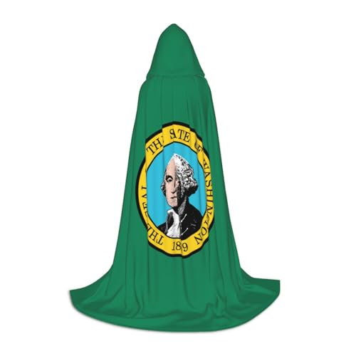 OXKGHHO Langer Umhang mit Washington-Flagge, mit Kapuze, Vampir- und Halloween-Kostüme, perfekt für Rollenspiele und Partys OXKGHHO Langer Umhang mit Washington-Flagge, mit Kapuze, Vampir- und Halloween-Kostüme, perfekt für Rollenspiele und Partys von OXKGHHO