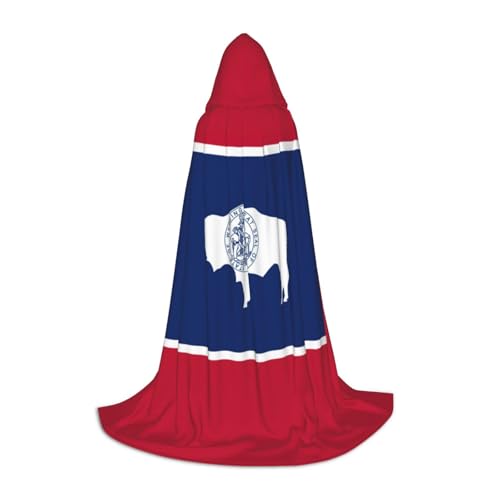 OXKGHHO Langer Umhang mit Wyoming-Staatsflagge, mit Kapuze, Vampir- und Halloween-Kostüme, perfekt für Rollenspiele und Partys OXKGHHO Langer Umhang mit Wyoming-Staatsflagge, mit Kapuze, Vampir- und Halloween-Kostüme, perfekt für Rollenspiele und Partys von OXKGHHO