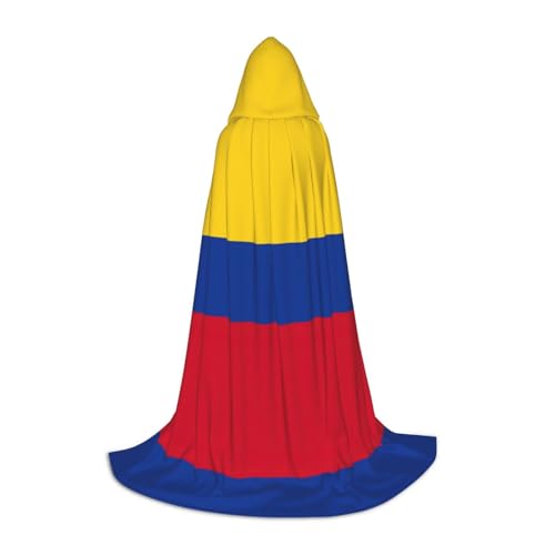 OXKGHHO Langer Umhang mit der Flagge von Kolumbien, mit Kapuze, Vampir- und Halloween-Kostüme, perfekt für Rollenspiele und Partys OXKGHHO Langer Umhang mit der Flagge von Kolumbien, mit Kapuze, Vampir- und Halloween-Kostüme, perfekt für Rollenspiele und Partys von OXKGHHO