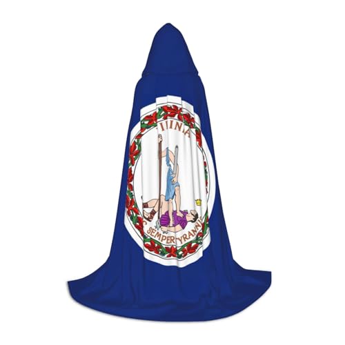 OXKGHHO Langer Umhang mit der Flagge von Virginia, mit Kapuze, Vampir- und Halloween-Kostüme, perfekt für Rollenspiele und Partys OXKGHHO Langer Umhang mit der Flagge von Virginia, mit Kapuze, Vampir- und Halloween-Kostüme, perfekt für Rollenspiele und Partys von OXKGHHO