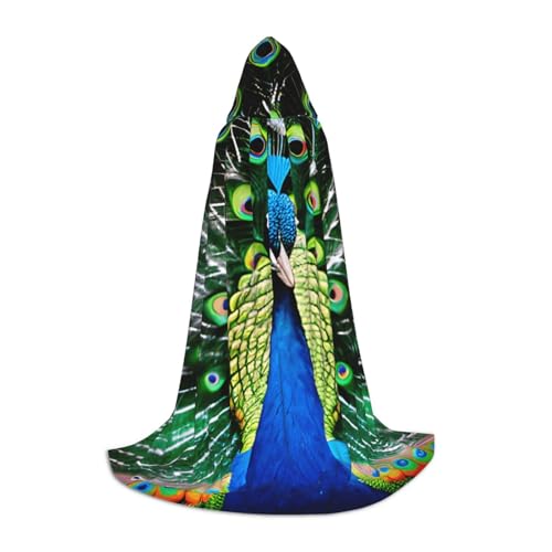OXKGHHO Langer Umhang mit frischem Pfauen-Druck, mit Kapuze, Vampir- und Halloween-Kostüme, perfekt für Rollenspiele und Partys OXKGHHO Langer Umhang mit frischem Pfauen-Druck, mit Kapuze, Vampir- und Halloween-Kostüme, perfekt für Rollenspiele und Partys von OXKGHHO