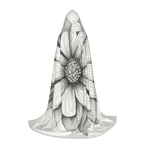 OXKGHHO Langer Umhang mit handgezeichnetem Blumendruck und Kapuze, Vampir- und Halloween-Kostüme, perfekt für Rollenspiele und Partys OXKGHHO Langer Umhang mit handgezeichnetem Blumendruck und Kapuze, Vampir- und Halloween-Kostüme, perfekt für Rollenspiele und Partys von OXKGHHO