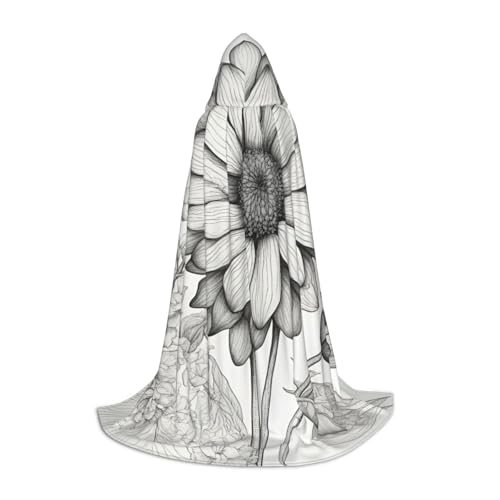 OXKGHHO Langer Umhang mit handgezeichnetem Blumendruck und Kapuze, Vampir- und Halloween-Kostüme, perfekt für Rollenspiele und Partys OXKGHHO Langer Umhang mit handgezeichnetem Blumendruck und Kapuze, Vampir- und Halloween-Kostüme, perfekt für Rollenspiele und Partys von OXKGHHO