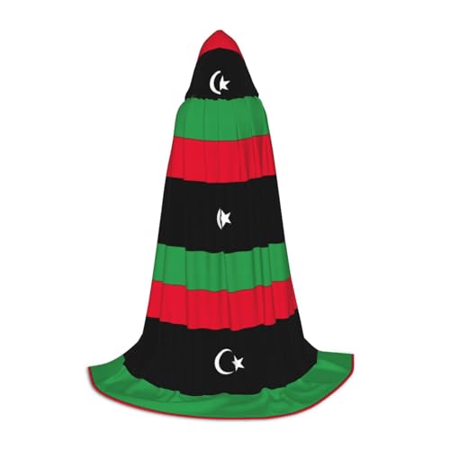 OXKGHHO Langer Umhang mit libyscher Flagge, mit Kapuze, Vampir- und Halloween-Kostüme, perfekt für Rollenspiele und Partys OXKGHHO Langer Umhang mit libyscher Flagge, mit Kapuze, Vampir- und Halloween-Kostüme, perfekt für Rollenspiele und Partys von OXKGHHO