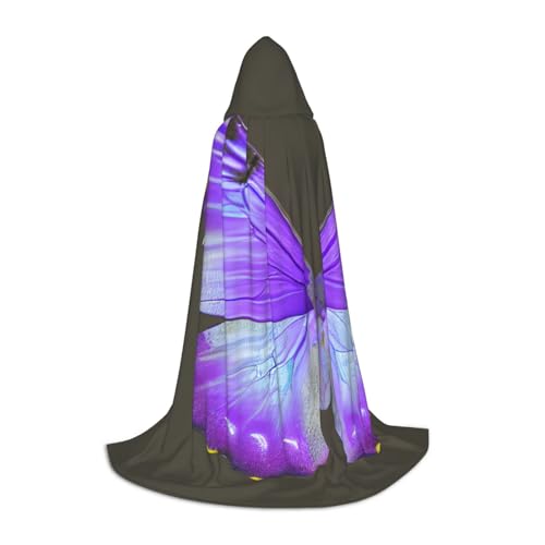 OXKGHHO Langer Umhang mit lila Schmetterlingen, mit Kapuze, Vampir- und Halloween-Kostüme, perfekt für Rollenspiele und Partys OXKGHHO Langer Umhang mit lila Schmetterlingen, mit Kapuze, Vampir- und Halloween-Kostüme, perfekt für Rollenspiele und Partys von OXKGHHO