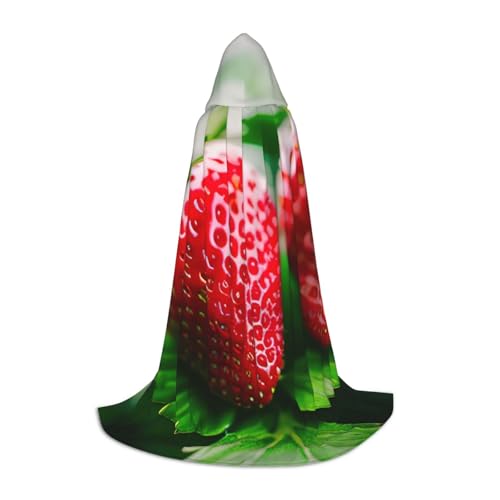 OXKGHHO Langer Umhang mit roter Erdbeere und Kapuze, Vampir- und Halloween-Kostüme, perfekt für Rollenspiele und Partys OXKGHHO Langer Umhang mit roter Erdbeere und Kapuze, Vampir- und Halloween-Kostüme, perfekt für Rollenspiele und Partys von OXKGHHO