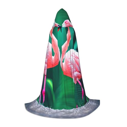 OXKGHHO Langer Umhang mit zwei Flamingos und Kapuze, Vampir- und Halloween-Kostüme, perfekt für Rollenspiele und Partys OXKGHHO Langer Umhang mit zwei Flamingos und Kapuze, Vampir- und Halloween-Kostüme, perfekt für Rollenspiele und Partys von OXKGHHO