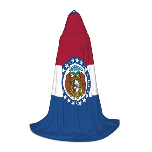 OXKGHHO Missouri Umhang mit Staatsflagge, langer Umhang mit Kapuze, Vampir- und Halloween-Kostüme, perfekt für Rollenspiele und Partys OXKGHHO Missouri Umhang mit Staatsflagge, langer Umhang mit Kapuze, Vampir- und Halloween-Kostüme, perfekt für Rollenspiele und Partys von OXKGHHO