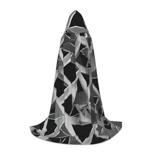 OXKGHHO Silberfarbener geometrischer Figuren-Druck, langer Umhang mit Kapuze, Vampir- und Halloween-Kostüme, perfekt für Rollenspiele und Partys OXKGHHO Silberfarbener geometrischer Figuren-Druck, langer Umhang mit Kapuze, Vampir- und Halloween-Kostüme, perfekt für Rollenspiele und Partys von OXKGHHO