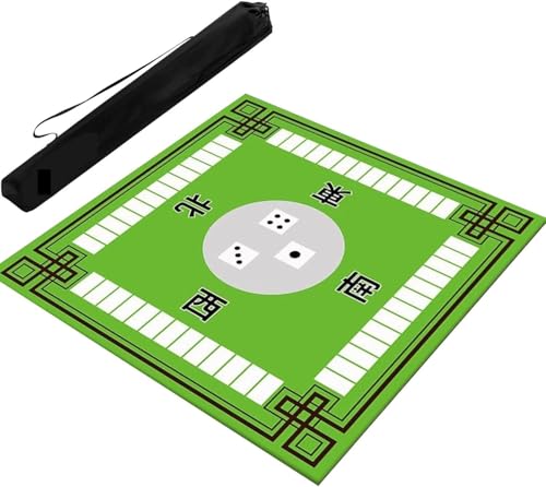 OXOLAMRIN Mahjong-Kartenfliesen-Domino-Spielmatte, Mehrfarbig, mehrere Größen(Green-1,39.37x39.37 in) von OXOLAMRIN