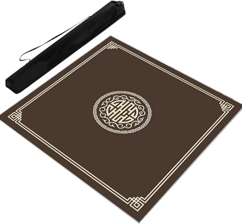 OXOLAMRIN Mahjong-Matte mit Tragetasche, Mehrfarbig, mehrere Größen(Dark Brown,31.5x31.5 in) von OXOLAMRIN