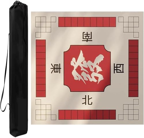 OXOLAMRIN Mahjong Multi-Game Tischmatte mit Tragetasche, Mehrfarbig, mehrere Größen(Beige,35.43x35.43in) von OXOLAMRIN