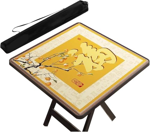 OXOLAMRIN Mahjong-Spieltischmatte mit Tragetasche, gelb, mehrere Größen(Yellow-2,23.62x23.62in) von OXOLAMRIN