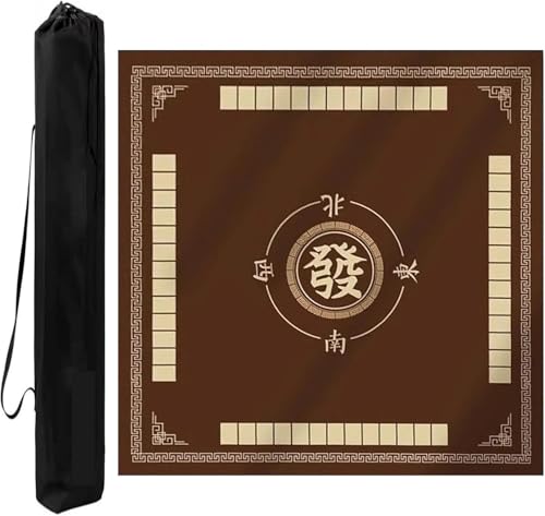 OXOLAMRIN Mahjong-Tischset mit Tragetasche, Mehrfarbig, mehrere Größen(Brown,39.37x39.37in) von OXOLAMRIN