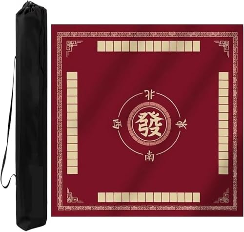 OXOLAMRIN Mahjong-Tischset mit Tragetasche, Mehrfarbig, mehrere Größen(Red,27.56x27.56in) von OXOLAMRIN