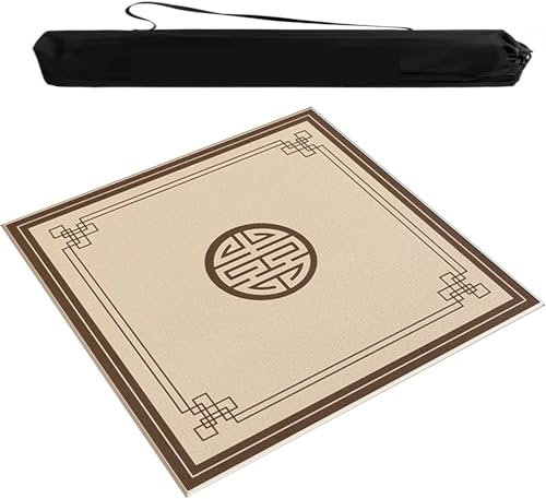 OXOLAMRIN Mahjong- und Brettspielmatte, Mehrfarbig, mehrere Größen(Beige,55.12x55.12 in) von OXOLAMRIN