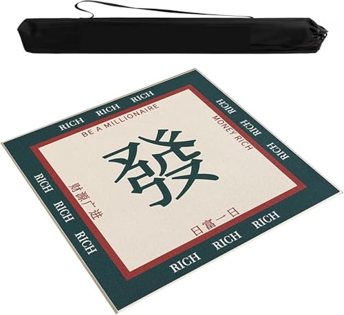 OXOLAMRIN Mahjong- und Brettspielmatte, Mehrfarbig, mehrere Größen(Green,47.24x47.24 in) von OXOLAMRIN