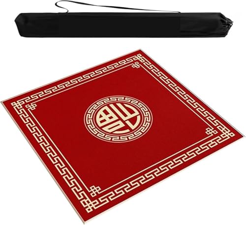 OXOLAMRIN Mahjong- und Brettspielmatte, Mehrfarbig, mehrere Größen(Red,27.56x27.56 in) von OXOLAMRIN
