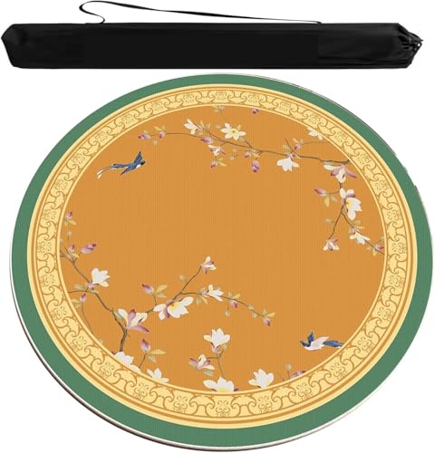 OXOLAMRIN __PLACEHOLDER_BRAND_0__ Runde Mahjong-Matte, Tischdecke für Mahjong, runde Mahjong-Tischmatte mit Tragetasche, rutschfest und geräuschlos, ideal für Reisen und zu Hause (Orange, 23,62 x OXOLAMRIN __PLACEHOLDER_BRAND_0__ Runde Mahjong-Matte, Tischdecke für Mahjong, runde Mahjong-Tischmatte mit Tragetasche, rutschfest und geräuschlos, ideal für Reisen und zu Hause (Orange, 23,62 x von OXOLAMRIN