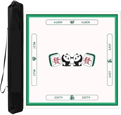 OXOLAMRIN Quadratische Mahjong-Matte Grün 27,56-39,37 Zoll(Green-3,35.43x35.43in) von OXOLAMRIN