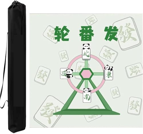 OXOLAMRIN Quadratische Mahjong-Matte Grün 27,56-39,37 Zoll(Green-6,27.56x27.56in) von OXOLAMRIN