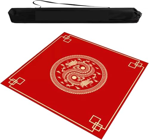 OXOLAMRIN Quadratische Multi-Game-Tischmatte, 2er-Pack, Mehrfarbig, mehrere Größen(Red,23.62x23.62in) von OXOLAMRIN