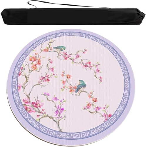 OXOLAMRIN Runde Mahjong-Matte, Tischdecke für Mahjong, Mahjong-Spielmatte, Mehrfarbig, mehrere Größen(Purple,27.56x27.56 in) von OXOLAMRIN