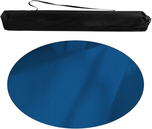 OXOLAMRIN Runde Mahjong-Matte, Tischdecke für Mahjong, Rundes Mahjong-Tischset aus Polyester mit Tragetasche, Mehrfarbig, mehrere Größen(Blue,27.56x27.56 in) von OXOLAMRIN