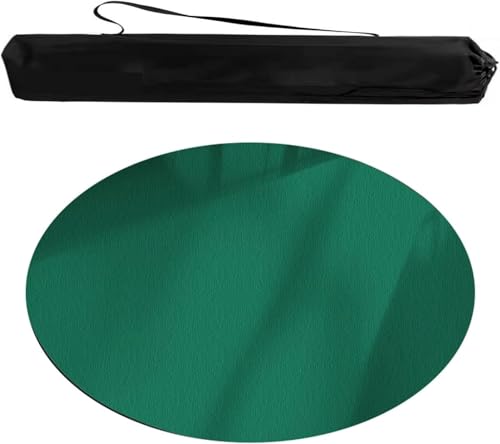 OXOLAMRIN Runde Mahjong-Matte, Tischdecke für Mahjong, Rundes Mahjong-Tischset aus Polyester mit Tragetasche, Mehrfarbig, mehrere Größen(Green,23.62x23.62 in) von OXOLAMRIN