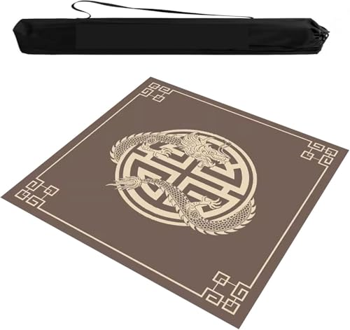 OXOLAMRIN Spieltischmatte for Mahjong Poker Domino Brettspiele Mehrfarbig Mehrere Größen(Gray,35.43x35.43in) von OXOLAMRIN