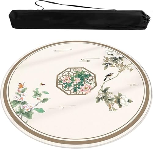 Runde Tischabdeckung for Mahjong-Poker-Domino-Brettspiele, rutschfest, geräuschreduzierender Tischschutz, Rückseite aus Polyester-Gummi, mit Tragetasche, Beige, mehrere Größen(Beige-4,27.56x27.56 in) Runde Tischabdeckung for Mahjong-Poker-Domino-Brettspiele, rutschfest, geräuschreduzierender Tischschutz, Rückseite aus Polyester-Gummi, mit Tragetasche, Beige, mehrere Größen(Beige-4,27.56x27.56 in) von OXOLAMRIN