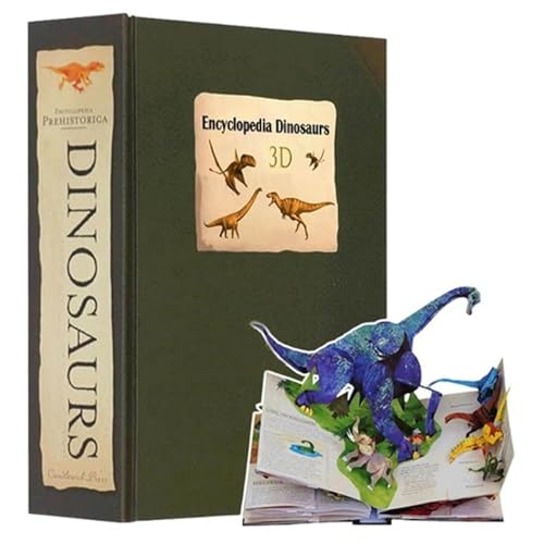 3D-Enzyklopädie „Prehistorica Dinosaurier“ – Interaktive Dinosaurier-Enzyklopädie für Kinder, lustige, lehrreiche Dinosaurier-Pop-up-Bücher, umfassender illustrierter Leitfaden (1PCS) von OYCXXCX