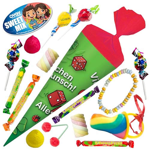 OYOY 22cm Zuckertüte gefüllt mit 175g Süßigkeiten Mix I Viel Glück - Herzlichen Glückwunsch I Geschenk Ausbildungsbeginn I Schultüte Uni I Geschenke zum neuen Job OYOY 22cm Zuckertüte gefüllt mit 175g Süßigkeiten Mix I Viel Glück - Herzlichen Glückwunsch I Geschenk Ausbildungsbeginn I Schultüte Uni I Geschenke zum neuen Job von OYOY