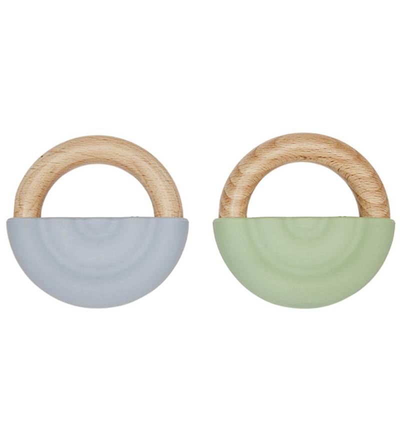 OYOY Beißring - Rainbow Beißring - 2er-Pack - Dusty Blue/Green - OYOY - One Size - Beißringe OYOY Beißring - Rainbow Beißring - 2er-Pack - Dusty Blue/Green - OYOY - One Size - Beißringe von OYOY