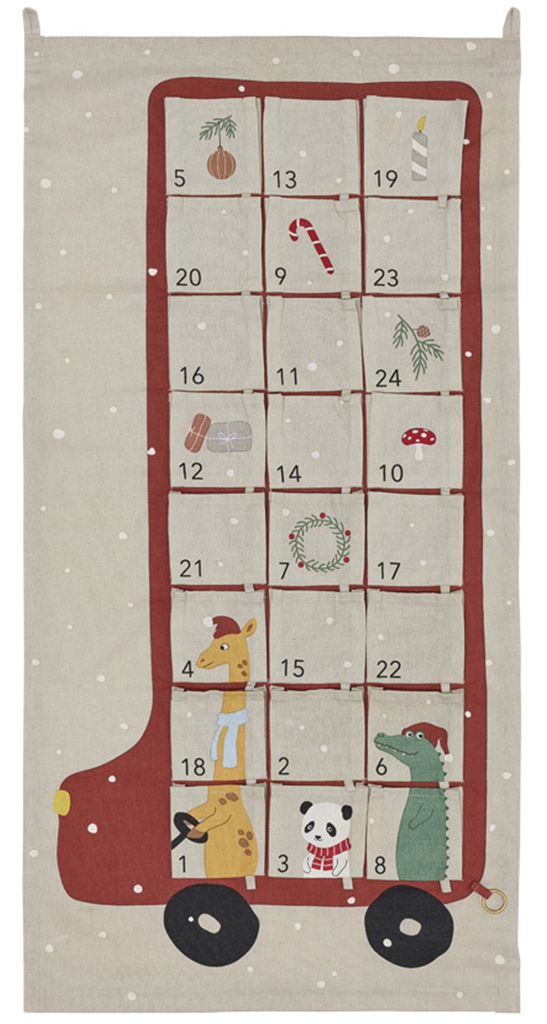 OYOY Bus Adventskalender, Clay/Red OYOY Bus Adventskalender, Clay/Red von OYOY