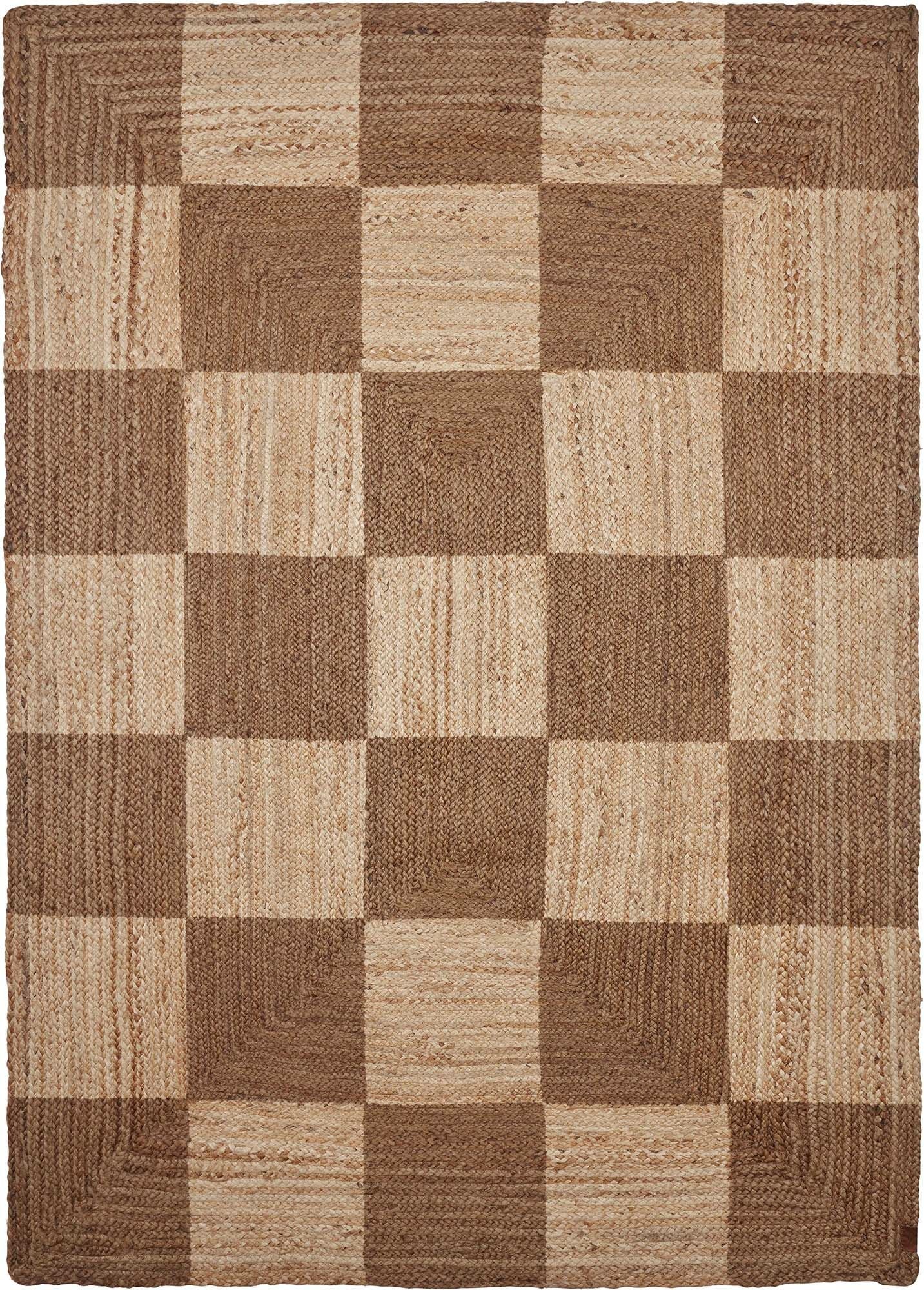 OYOY Chess Teppich, Nature von OYOY