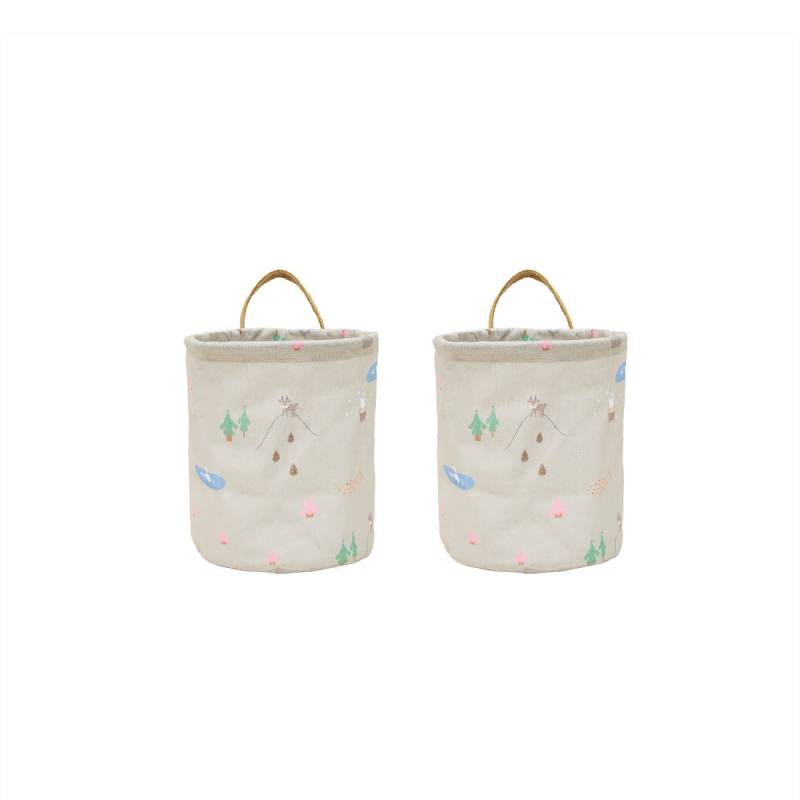 OYOY Deer &  Duck Aufbewahrungskörbe Small 2er-Pack von OYOY