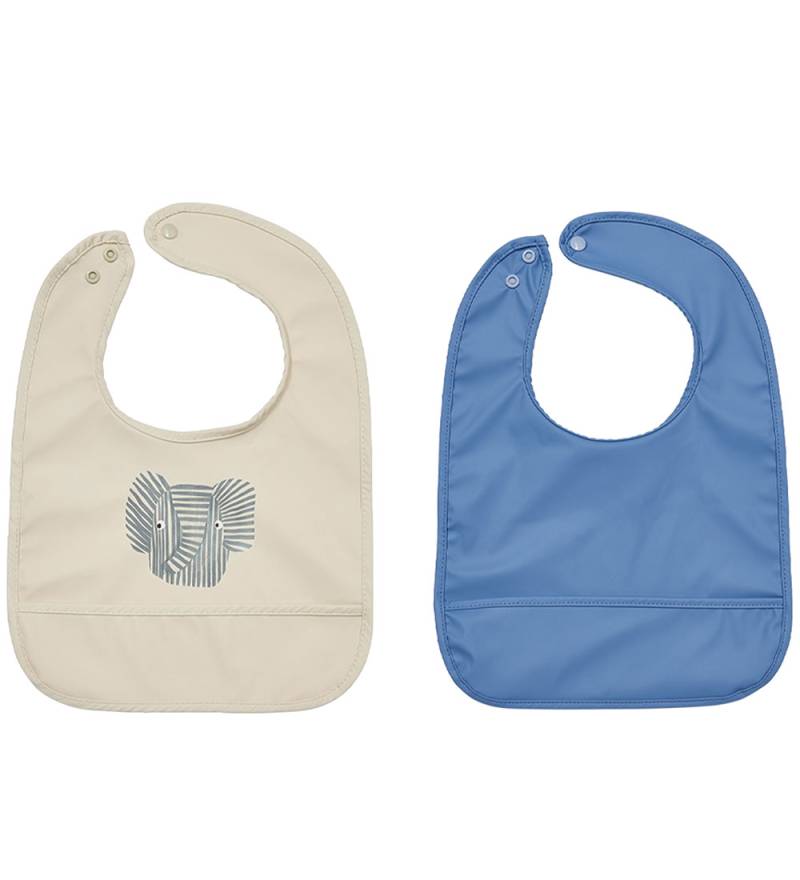 OYOY Lätzchen - 2er-Pack - Erik Elephant - Beige/Blue - OYOY - One Size - Lätzchen OYOY Lätzchen - 2er-Pack - Erik Elephant - Beige/Blue - OYOY - One Size - Lätzchen von OYOY