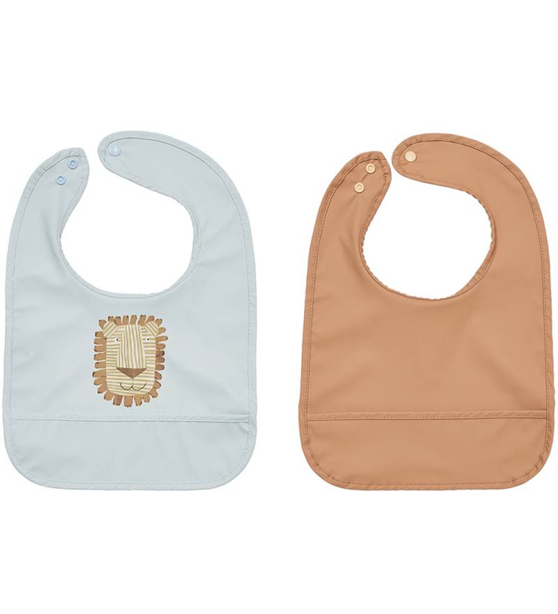 OYOY Lätzchen - 2er-Pack - Lobo Lion - Caramel/Ice Blue - OYOY - One Size - Lätzchen OYOY Lätzchen - 2er-Pack - Lobo Lion - Caramel/Ice Blue - OYOY - One Size - Lätzchen von OYOY