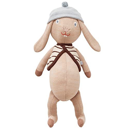 OYOY Mini Stofftier Hase JoJo Rabbit (Light Khaki) - Kuscheltier für Kinder Kuschelkissen aus 100% Baumwolle - H:43 x L:32 x B:31 cm - M107161 von OYOY