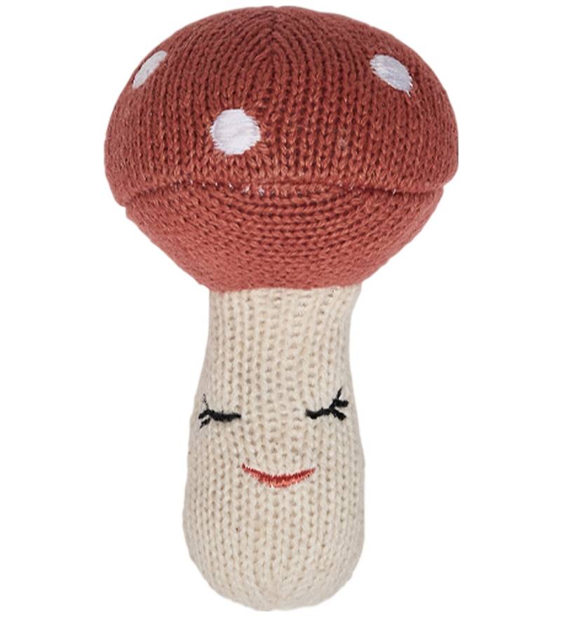 OYOY Rassel - Strick - Pilz - Offwhite/Rot - OYOY - One Size - Rasseln OYOY Rassel - Strick - Pilz - Offwhite/Rot - OYOY - One Size - Rasseln von OYOY