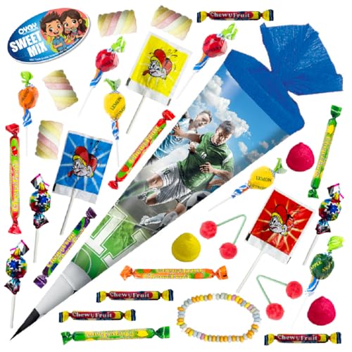 OYOY Schultüte gefüllt mit Süßigkeiten Mix I Schultüte Fussball I Schultüte 35 cm I kleine Schultüte fertig gefüllt I Geschwister Schultüte I Zuckertüte klein I Einschulung Geschenk OYOY Schultüte gefüllt mit Süßigkeiten Mix I Schultüte Fussball I Schultüte 35 cm I kleine Schultüte fertig gefüllt I Geschwister Schultüte I Zuckertüte klein I Einschulung Geschenk von OYOY