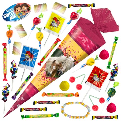 OYOY Schultüte gefüllt mit Süßigkeiten Mix I Schultüte Pferd I Schultüte 35 cm I kleine Schultüte fertig gefüllt I Geschwister Schultüte I Zuckertüte klein I Einschulung Geschenk OYOY Schultüte gefüllt mit Süßigkeiten Mix I Schultüte Pferd I Schultüte 35 cm I kleine Schultüte fertig gefüllt I Geschwister Schultüte I Zuckertüte klein I Einschulung Geschenk von OYOY
