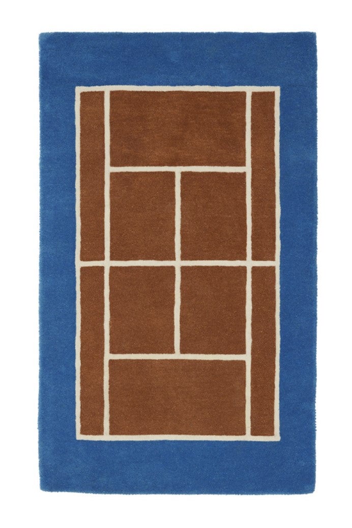OYOY Tennis Teppich 88x150 cm, Caramel/Optic Blue OYOY Tennis Teppich 88x150 cm, Caramel/Optic Blue von OYOY