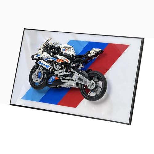 Display Wallboard für Lego Technic BMW 42130 Motorrad Modellbausatz, Erwachsene Sammlerstücke Wandhalterung, ideal für Lego Liebhaber (nur Display Wallboard) von OYTOCLKU