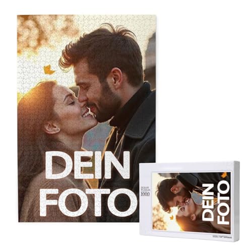 Personalisiertes Puzzle, Fotopuzzle selber gestalten, mit eigenem Foto Bedrucken, Bild, für Mama, Kinder,Familie zum Geburtstag (1000pcs-Hochformat Farbkarton) von OYZLWXY